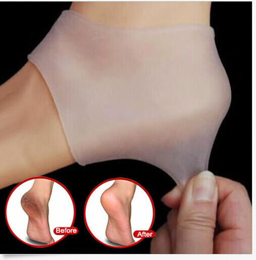 Protector suave de silicona transparente, calcetín de Gel hidratante para el talón, soporte para el cuidado de la piel del pie agrietado, nuevo