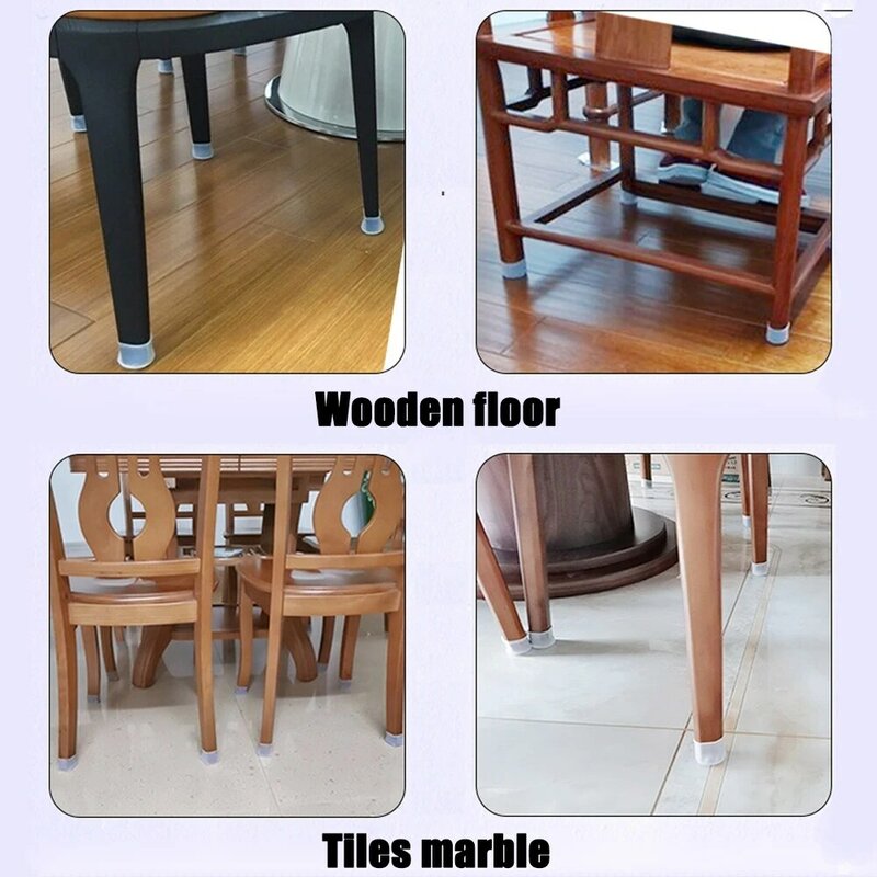 Onobao-protetor antiderrapante para pés de mesa, 8 peças, almofada de silicone para proteção de pernas, banco, piso, anti-derrapante