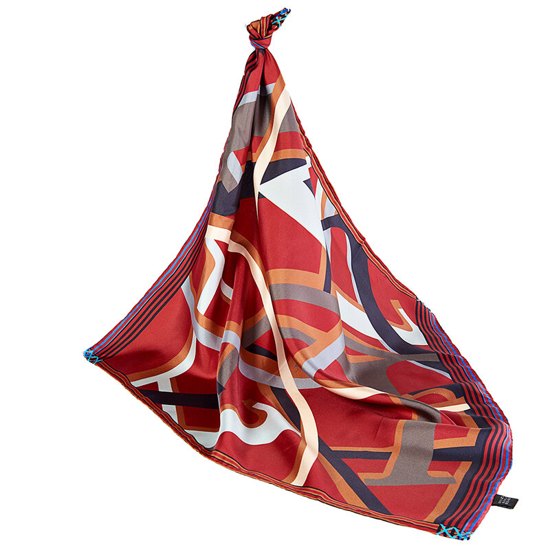 CISULI-bufanda de sarga de seda 100% para mujer, pañuelo cuadrado de seda pura, 70x70, 07