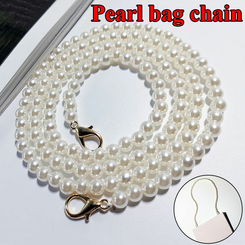 Sangle de sac en Imitation de perles, longue chaîne avec boucle, matériel tissé Durable, accessoires de mode pour bricolage, offre spéciale