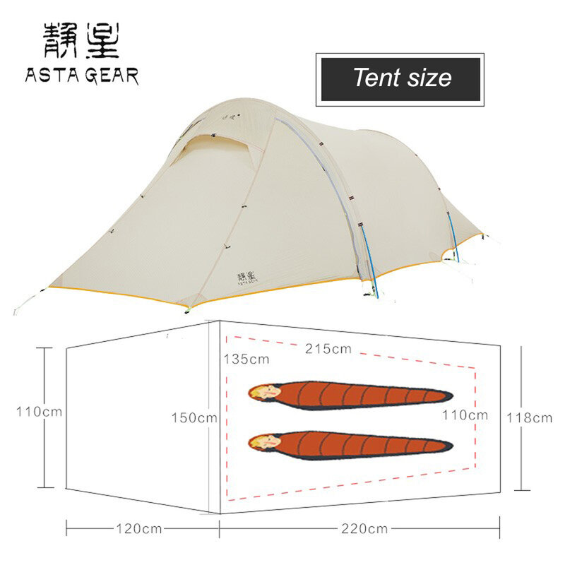 Bastgear windchaser 2 20d silicone nylon ao ar livre, acampamento, caminhadas, ultraleve