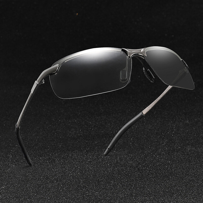 Фотохромные солнцезащитные очки для мужчин, брендовые дизайнерские поляризационные солнцезащитные очки-хамелеоны, антибликовые очки для вождения
