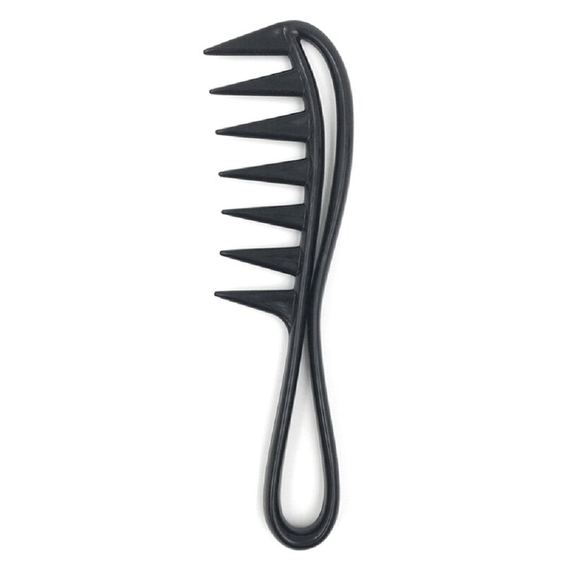 1pc dente largo tubarão pente de plástico detangler encaracolado cabeleireiro pente massagem para o estilo do cabelo ferramenta para cabelo ondulado