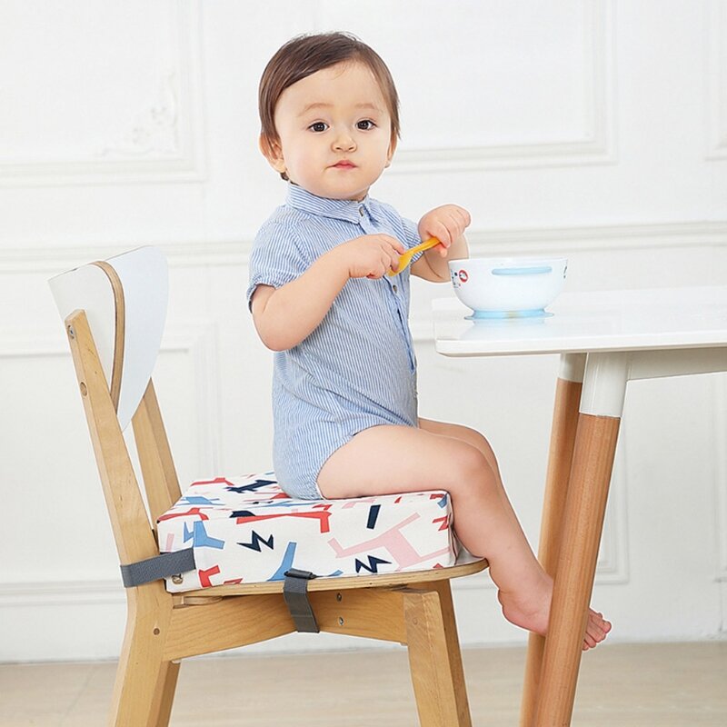 Almohadilla de refuerzo ajustable para silla alta de bebé, cojín de asiento de esponja gruesa para silla de alimentación de niños, portátil
