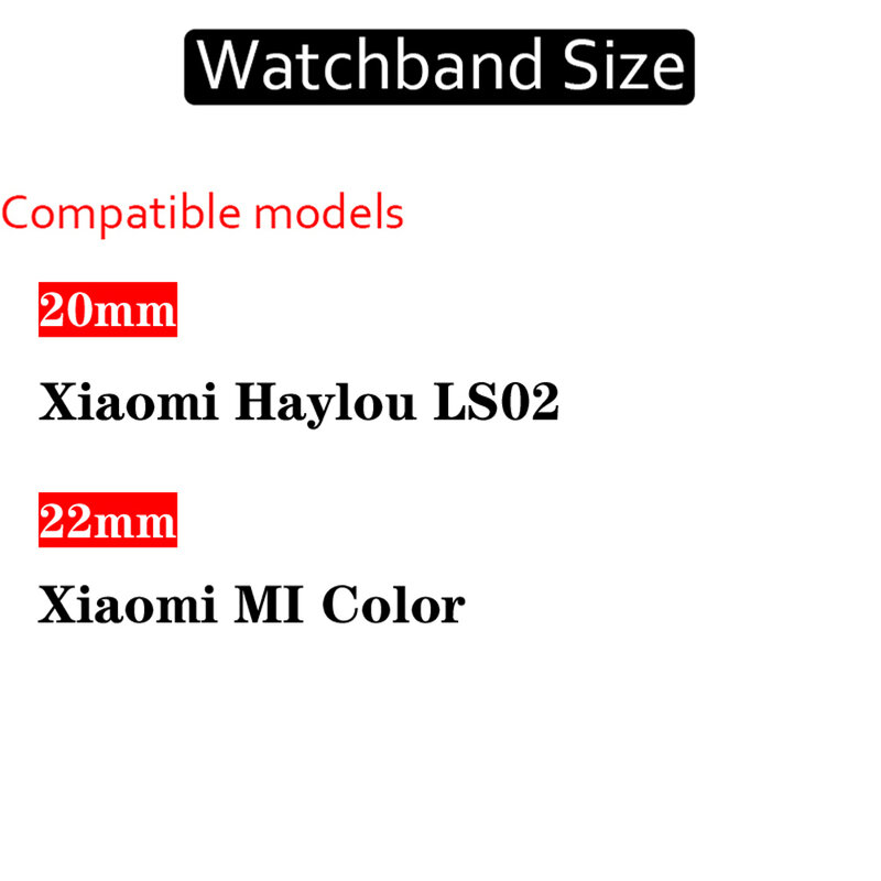 Bracelet en Nylon Tressé à Boucle Unique pour Montre Xiaomi Mi Haylou Ls02, 20/22mm