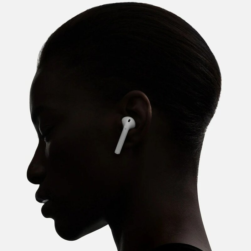 Apple 에어팟 2nd Original Air Pods 무선 충전 케이스가있는 Bluetooth 헤드셋