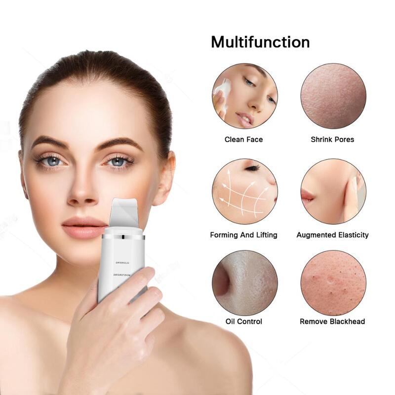 Machine de nettoyage faciale profonde d'ion d'ultrason de Massage de vibrateur de visage d'épurateur de peau ultrasonique enlèvent le pores de ride de point noir propre