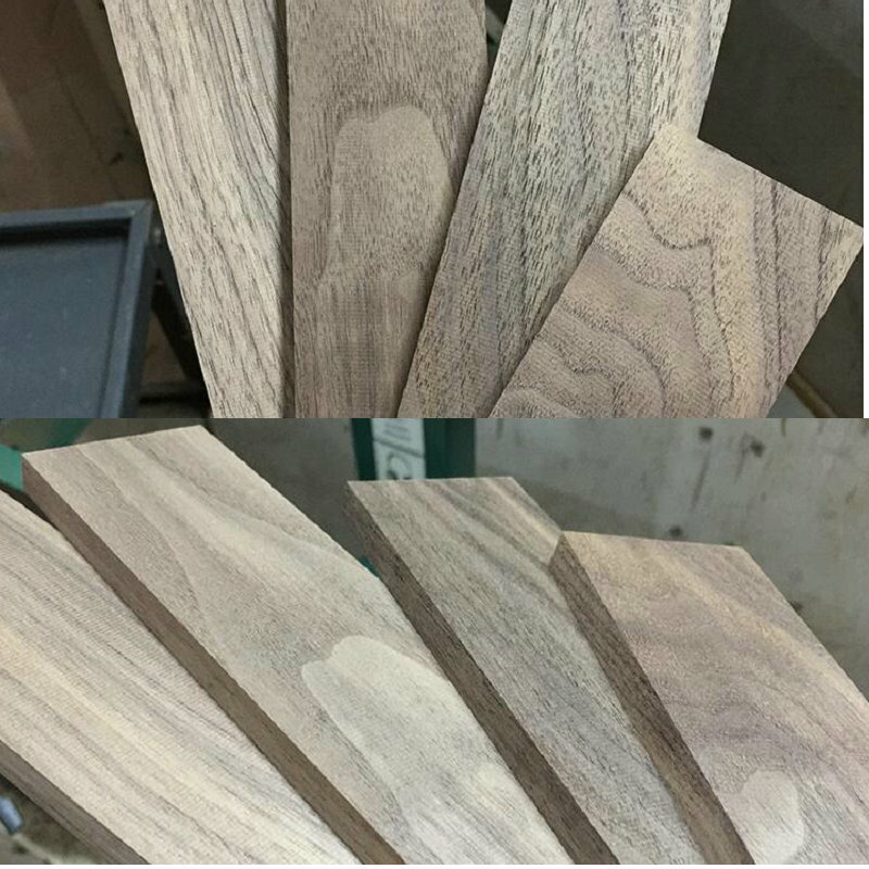 Hq TB1 diyナイフの柄材木材ログレア木製ブロック0.6-1センチメートル薄型アフリカ黒クルミ木材製材ためクラフトホビーツール