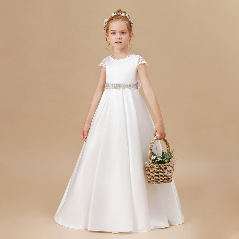 Princess Flower Girl Dress For Children First Communion Wedding Banquet Pageant Birthday Evening Party Ball Event Ceremony Prom
