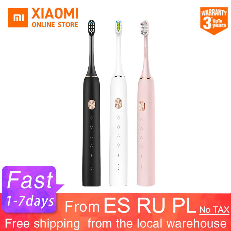 Xiaomi-cepillo de dientes Mijia Soocas X3 X3s X3U, eléctrico actualizado, Sónico, inteligente, Bluetooth, resistente al agua, carga inalámbrica, aplicación Mi Home