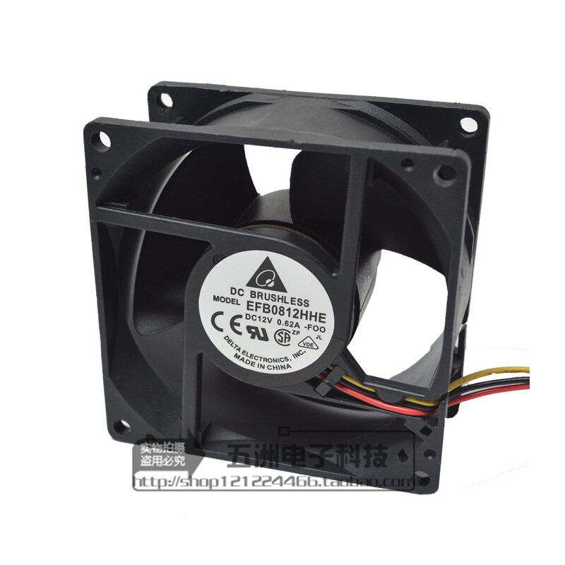 Original EFB0812HHE 8038 12V 0.62A 8cm Gale volume double ball server chassis fan