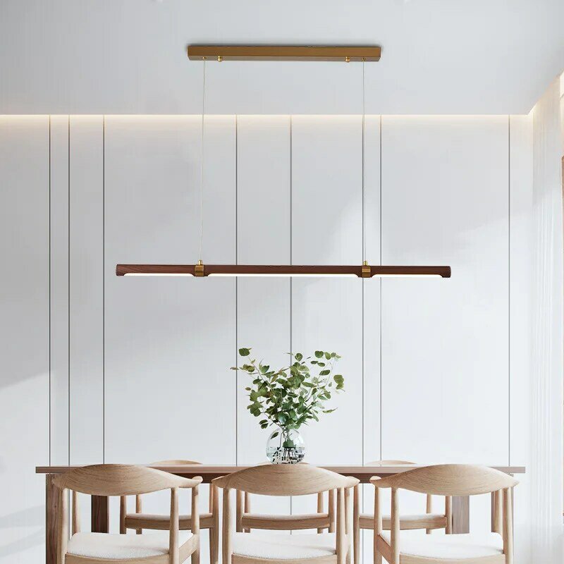 Lampu Gantung Besi Ruang Makan Minimalis LED Modern Meja Makan Panjang Ruang Tamu Bar Lampu Gantung Kantor Nordic