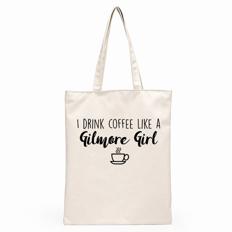 Gilmore Girls Graphic Cartoon Print Shopping Bags Girls Fashion Casual Pacakge Hand Bag