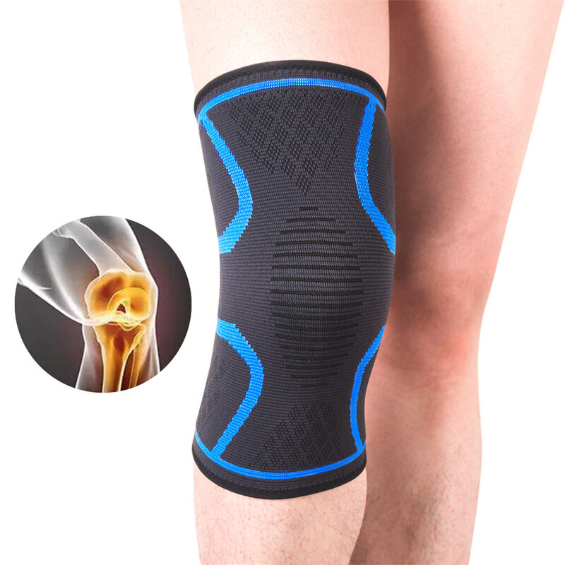 Unisex nylonowe sportowe ochraniacze na kolana elastyczne wsparcie kompresji Running Fitness Kneecap Outdoor ćwiczenia Protector
