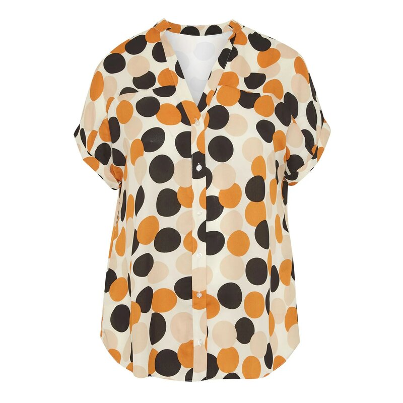 JHBeute Leopard Dot พิมพ์เสื้อผู้หญิงฤดูใบไม้ผลิสุภาพสตรี Elegant V คอยาวแขนเสื้อปุ่มเสื้อสเวตเตอร์ถักหลวม...