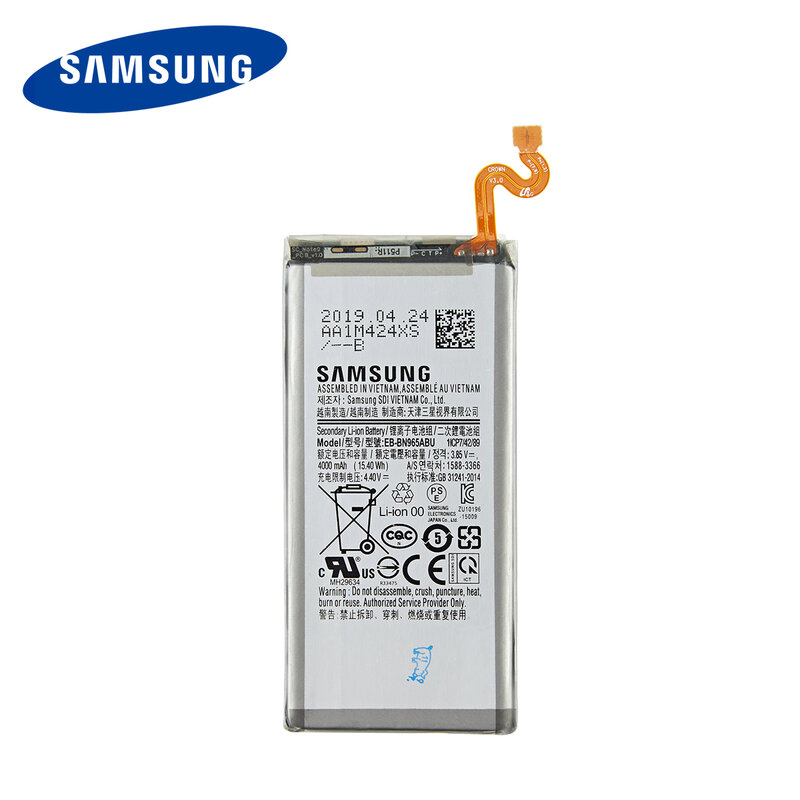 SAMSUNG Orginal EB-BN965ABU EB-BN965ABE 삼성 Galaxy Note9 용 4000mAh 배터리 Note 9 SM-N9600 N960F N960U/N960N N960W + 도구