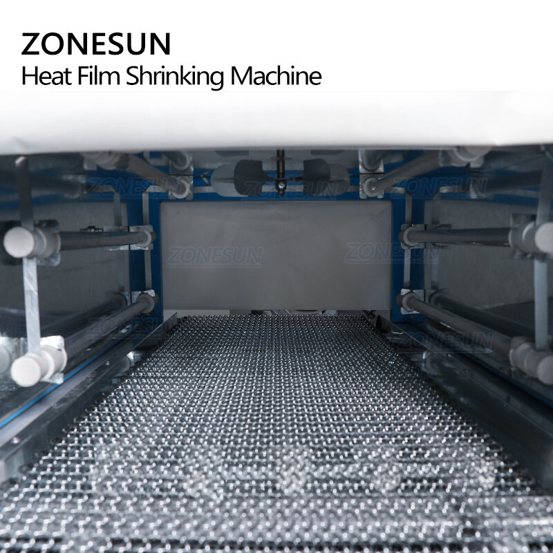 ZONESUN-máquina de contracción automática, herramienta de envoltura de túneles de película pequeña para máquina de sellado, contracción de película de PVC