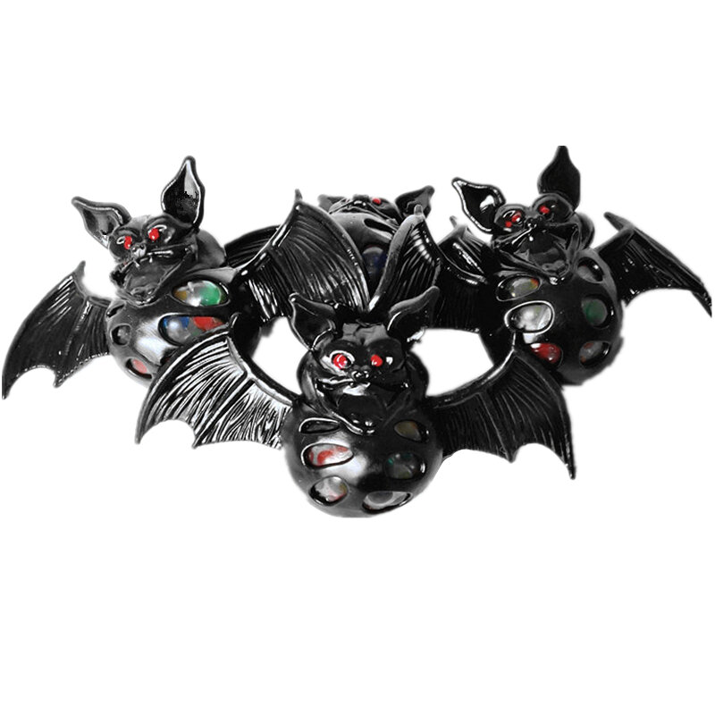 Squeeze Bat Beads Toy para crianças e adultos, Halloween Gag Gift, modelo animal, brinquedo Fidget de mão, Anti Stress, descompressão, simulado, 13cm