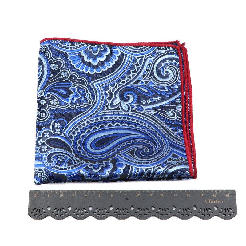 Новый дизайн мужской галстук красный синий цветочный цветок 8 см галстук Карманный платок наборы аксессуаров повседневная одежда платок свадебный подарок для мужчин