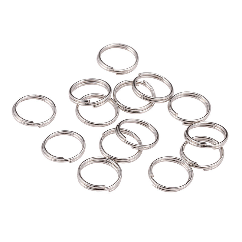 Anéis de salto aberto para fazer jóias, Loops duplos, anéis divididos, conectores, suprimentos DIY, ouro, 6mm, 8mm, 10mm, 12mm, 200 PCs/lote