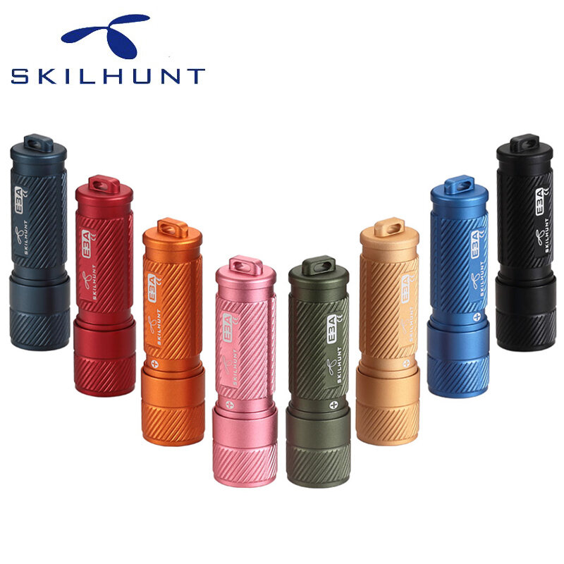 Skilhunt-ミニLED懐中電灯,100ルーメン,単4電池式,キーライト,屋外での使用,キャンプ,ハイキング,釣りに最適