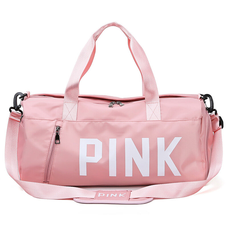 Sacos de viagem feminina duffle saco bagagem de mão grande capacidade náilon à prova dpink água rosa victoria secret malas viagem cubos de embalagem