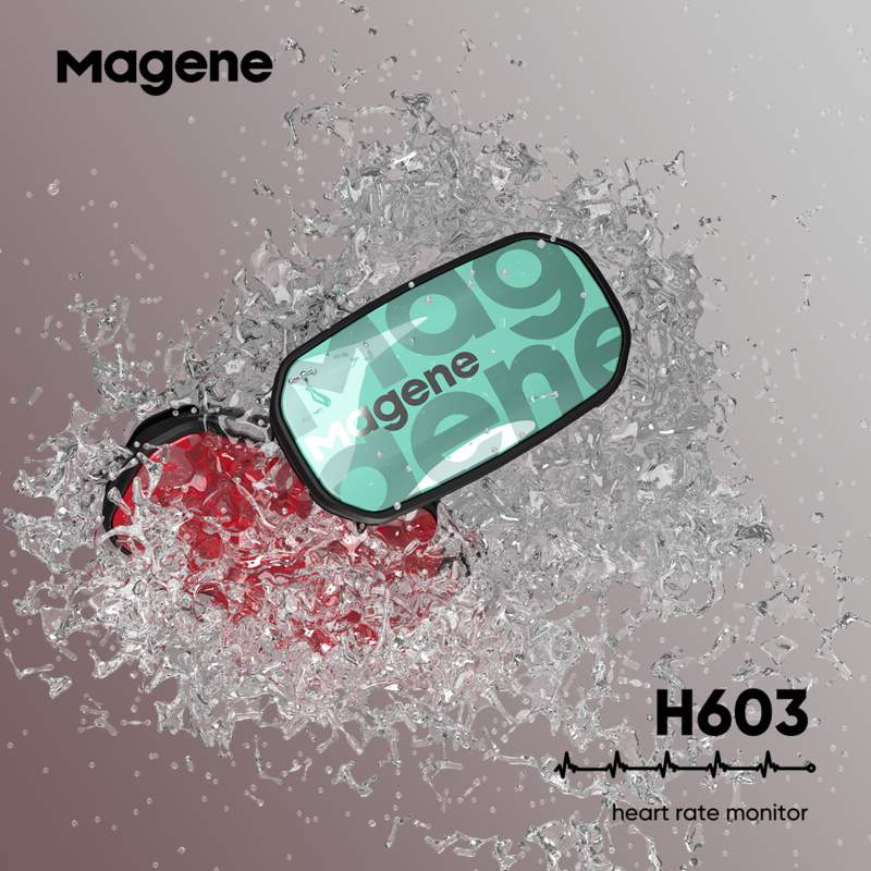Ремешок Magene H603 для измерения сердечного ритма на груди, ANT + Bluetooth, водонепроницаемый спортивный пульсометр для бега