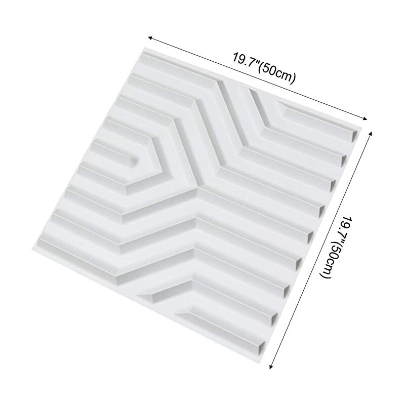 Настенная 3d-панель с геометрическими линиями, 4 шт., 50x50 см