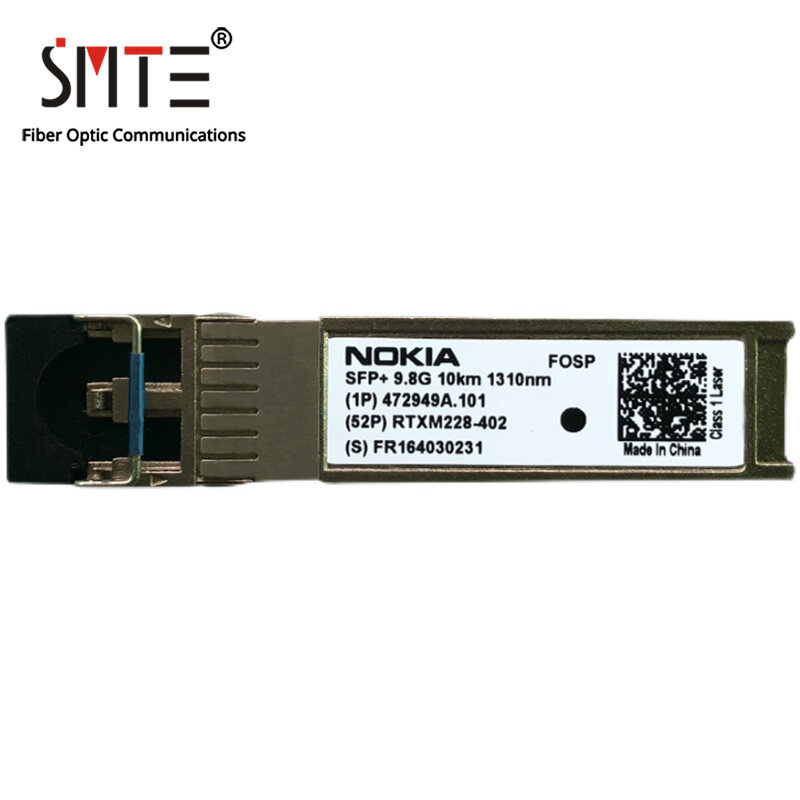 نوكيا RTXM228-402 472949A.101 10G-1310nm-10KM-FOSP LC أحادي الوضع SFP + الألياف البصرية وحدة الإرسال والاستقبال