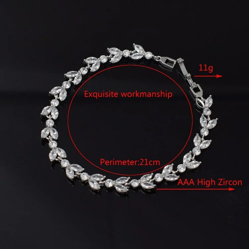 2019 nowa bransoletka koreański luksusowe bransoletki dla kobiet kryształ kolor srebrny cubic cyrkon bransoletki biżuteria ślubna dla nowożeńców Femme