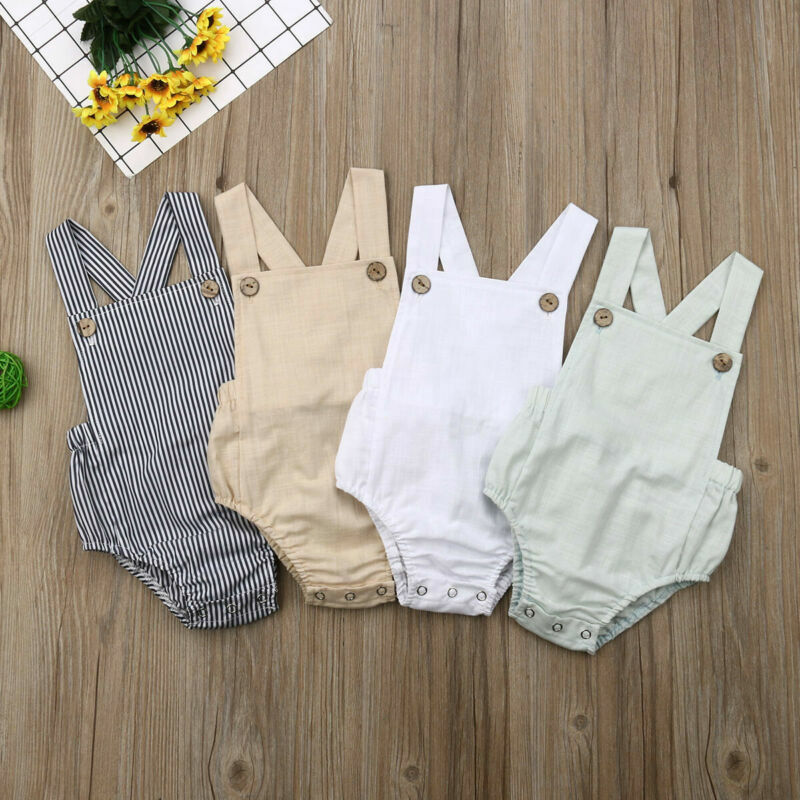 0-3Y nowonarodzone dzieci body Baby Boy dziewczyna ubrania kombinezon strój Sunsuit Soild ubrania dla dzieci letnie ubrania dla dzieci