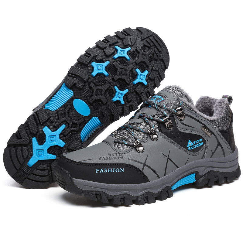 Stivali da neve invernali da uomo di marca Warm Super Men Sneakers in pelle impermeabili di alta qualità stivali da trekking da uomo all'aperto scarpe da lavoro 39-47