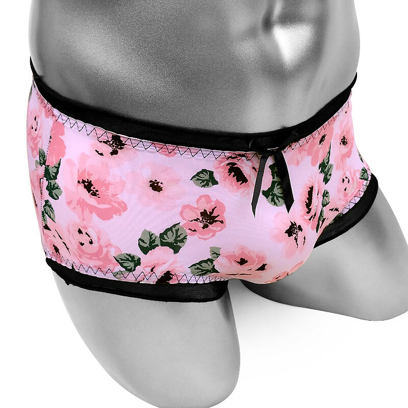 Culotte Sissy florale culotte nœud papillon Lingerie Sexy pour hommes slip sous-vêtements haute élastique douce mode respirant sissy culotte