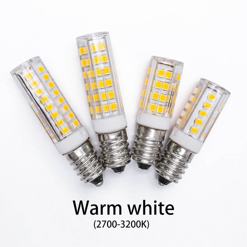 Bombilla LED E14 de cerámica, reemplazo de lámpara halógena de 30W, 40W, 50W, 5w, 7w, 9w, 220V, 2835 SMD