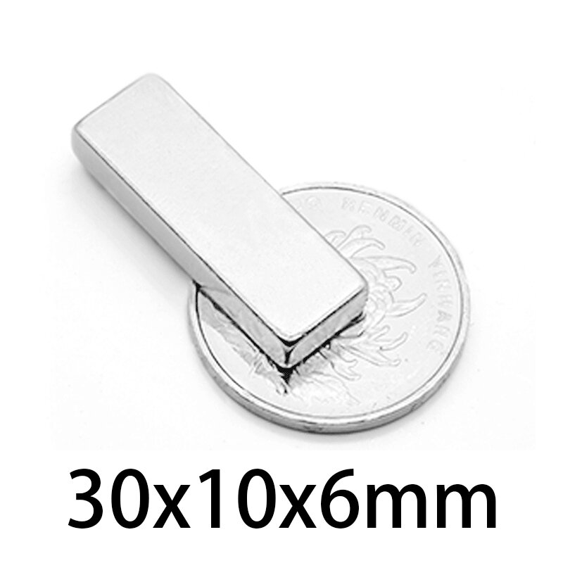 3-20 Buah Magnet N35 Kuat Blok 30X10X6Mm 30Mm X 10Mm X 6Mm Lembar Super Magnet Neodymium Kuat Permanen 30*10*6Mm