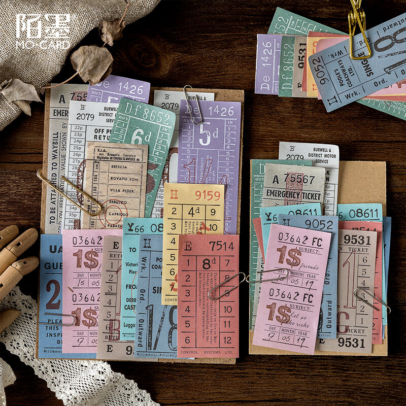 Retro ticket series Memo Pad Sticky Notes Escolar Papelaria School Supply Bookmark notepad Label