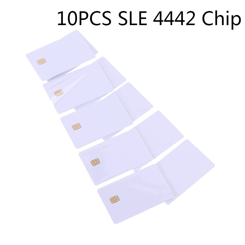 10 Chiếc Lupus Ban Đỏ Hệ Thống 4442 Chip Với Hico Từ Sọc Liên Hệ IC Card 2 Trong 1 Trống Thẻ
