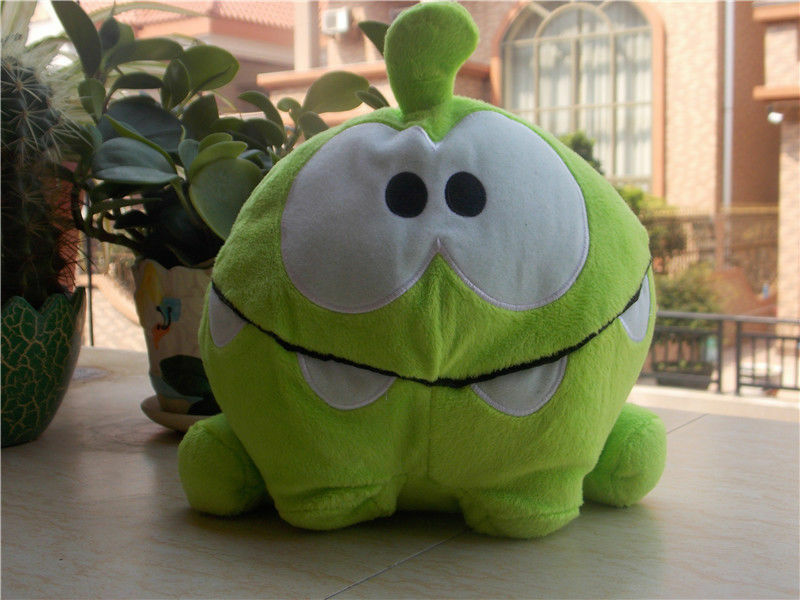 인기 게임 만화 컷 로프 Om Nom 녹색 개구리 봉제 동물 장난감 어린이용, 20cm, 컬렉션 선물, 1 개