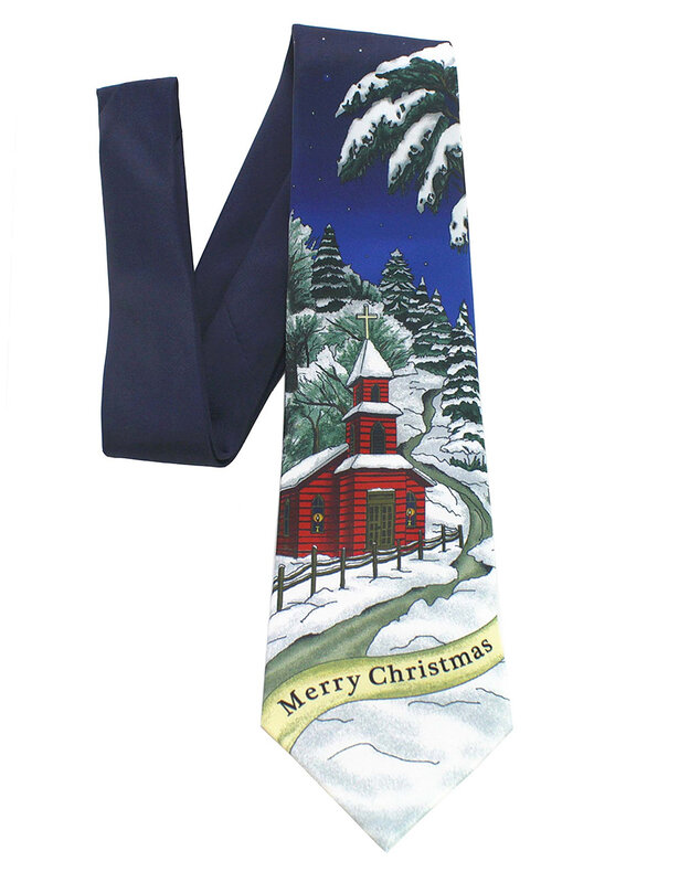 Corbata de Navidad de calidad Ricnais para hombre 9cm diseño muñeco de nieve Animal árbol impreso novedad hombre regalo corbata Festival para Navidad