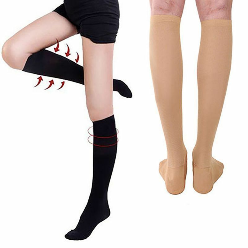 Calcetines de compresión antifatiga Unisex, medias hasta la rodilla, calcetines mágicos antifatiga, viaje en vuelo
