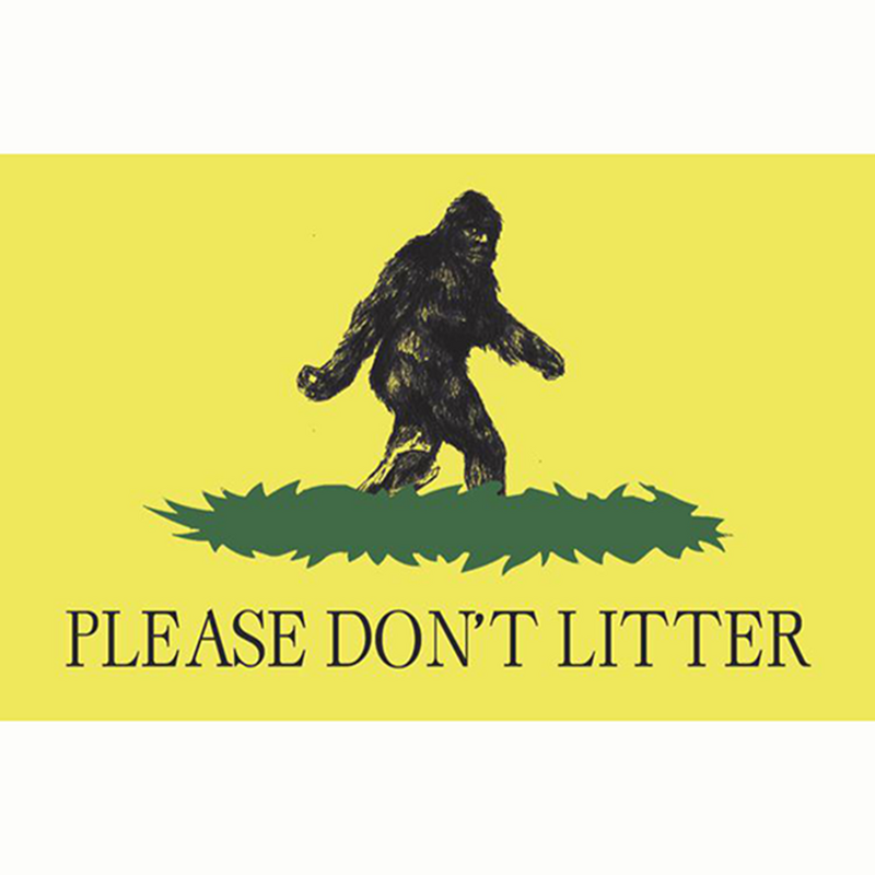 Bandera libertaria Bigfoot Anyone, cartel de 2x3 pies/3x5 pies, decoración para el hogar, revestimiento de paredes, letrero, decoración para habitación, patio, césped, adorno al aire libre