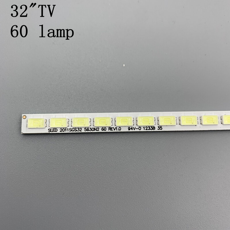 Usado led backlight strip 60 lâmpada para toshiba 32 "tv trenó 32kl933r 2011sgs32 5630n2 60 LED32HS11LJ64-03597A fw201281a0