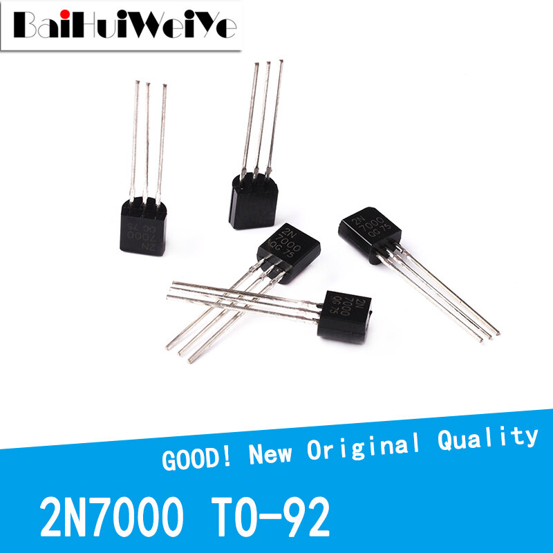 20 sztuk/partia 2N7000 N7000 TO92 mały sygnał tranzystor MOSFET 60 V n-kanałowy 0.3A 60 V TO-92 nowy oryginalny dobrej jakości Chipset