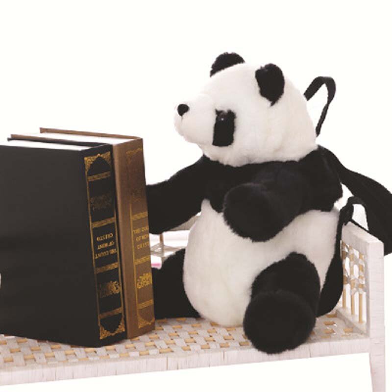 Mochilas de animales de peluche de Panda para niños y niñas, mochilas escolares ajustables de felpa, mochila de felpa para jardín de infantes, juguetes, regalos para niños