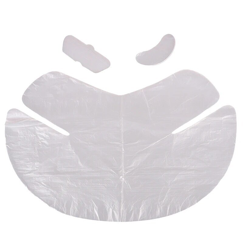 100 шт./лот PE маска для очистки всего лица, натуральные Одноразовые наклейки на шею, наклейки для глаз, наклейки для носа, маска для лица, инструмент для здоровья и красоты