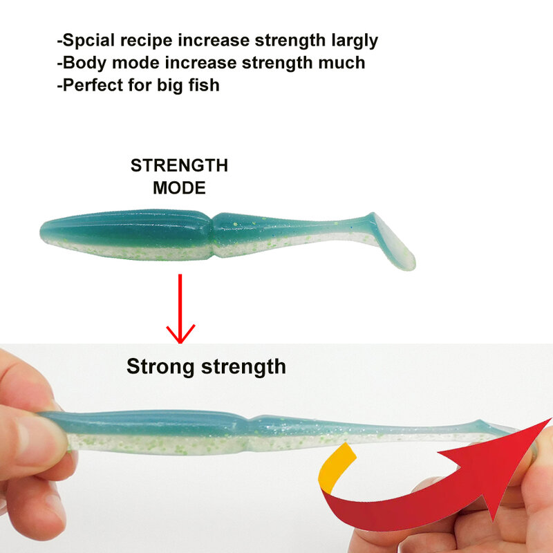 ESFISHING Fishing Lure 100mm125mm155mm 200mm Easy Shiner Quality Pesca Silicone Bait Wobblers Bass Leurre Souple Soft Lure