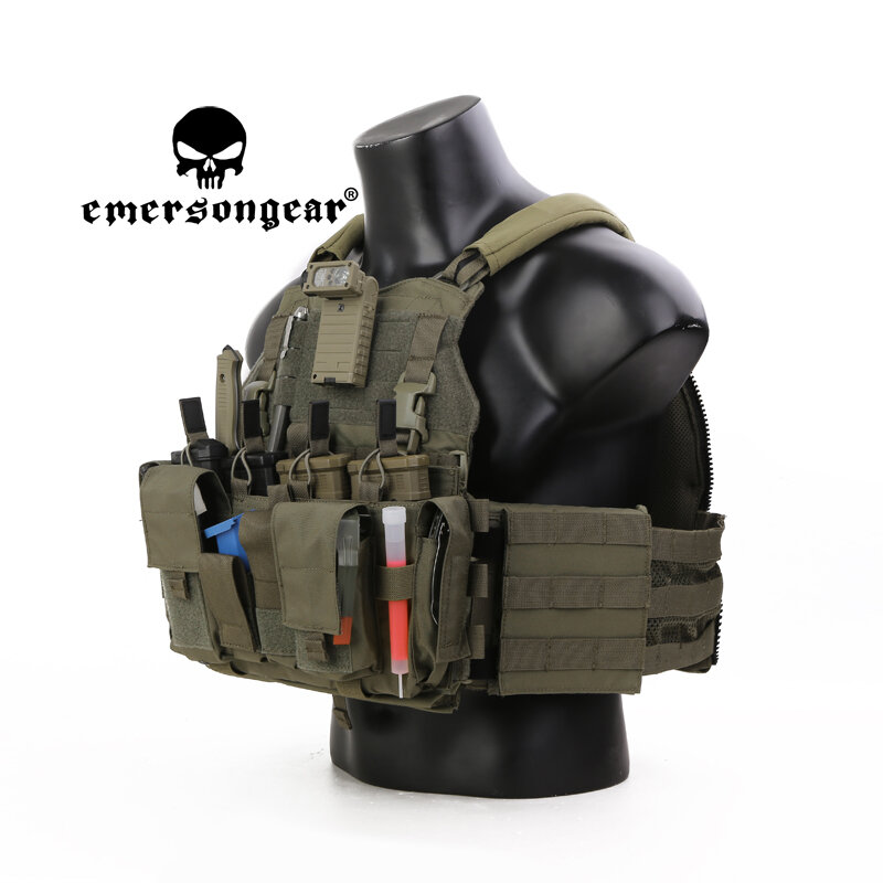 EMERSONGEAR tas majalah 556 taktis, kantong magasin untuk rompi Rig dada Airsoft piring pembawa luar ruangan berburu menembak Paintball