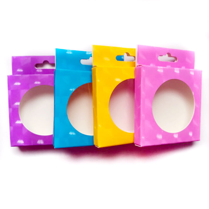 10 ensemble/lot boîte d'emballage pour 3D cils de vison ou 25mm cils paquet blanc boîte multicolore blanc ou propre plateau flash boîte d'emballage