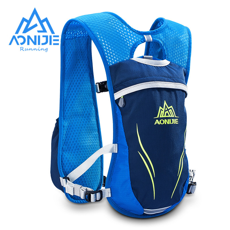 AONIJIE-mochila de nailon para correr y Maratón, chaleco de hidratación de 5,5 l, para exteriores, senderismo y ciclismo