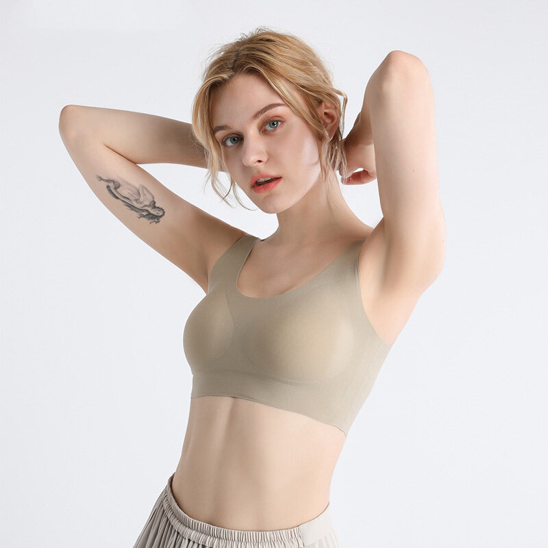 High quality ubras OuYangNaNa bra with one size, no size high spring sports fitness of big yards